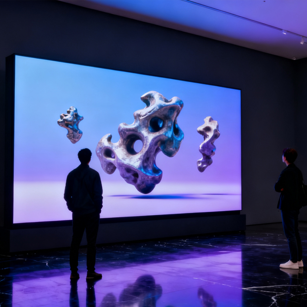 Atmosphere-creating art screen