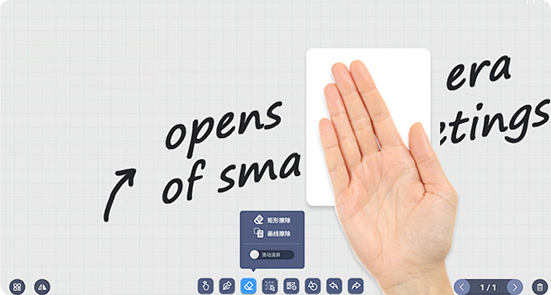 Back of hand erasure